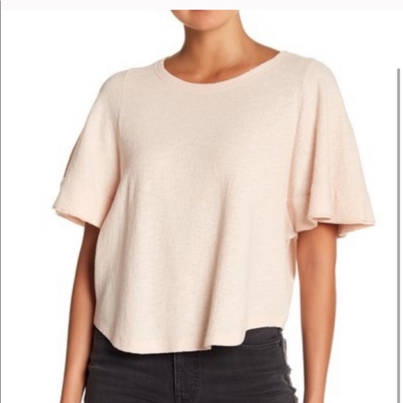 Madewell Tops - Madewell Pink Flutter Sleeve Top